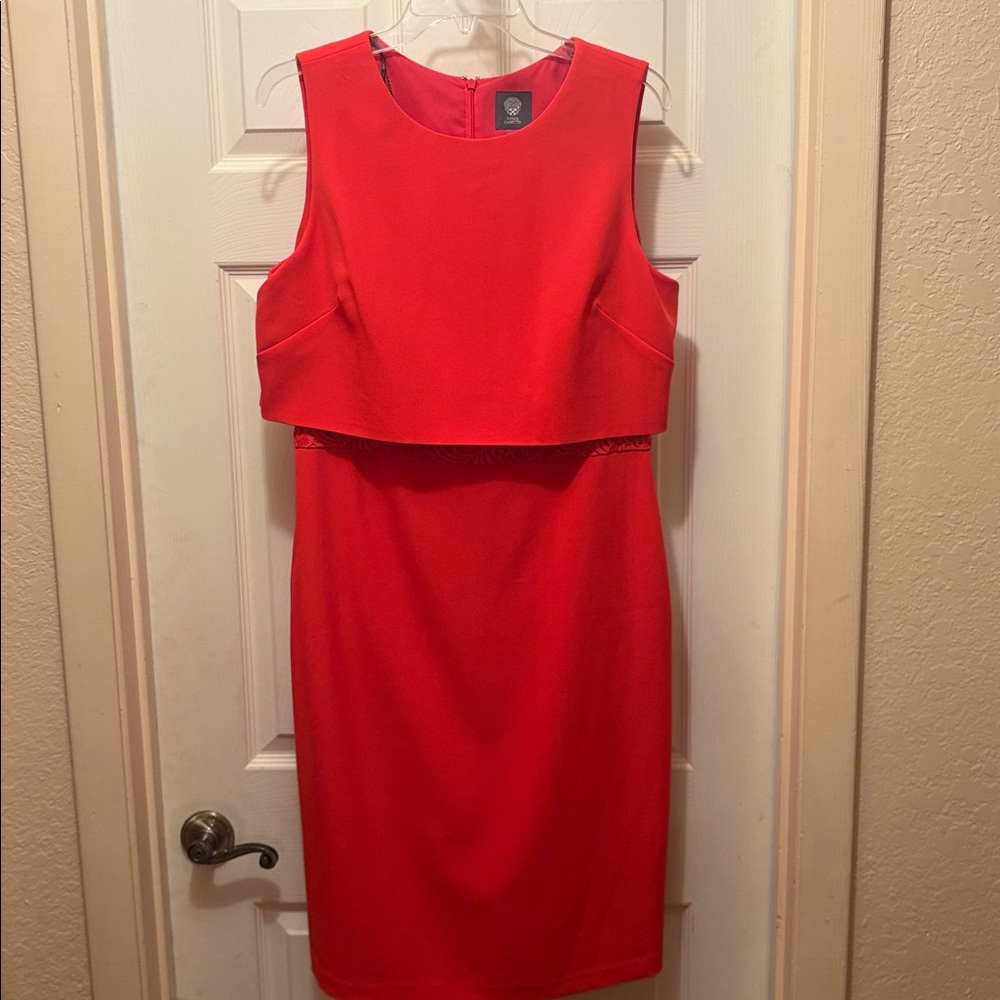 Vince Camuto Red Sleeveless Dress